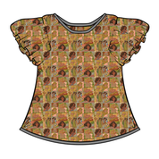 WYNN SHORT SLEEVE FLUTTER SHIRT - BAMBOO - PRE ORDER