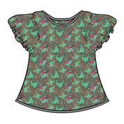 WYNN SHORT SLEEVE FLUTTER SHIRT - BAMBOO - PRE ORDER