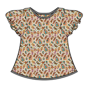 WYNN SHORT SLEEVE FLUTTER SHIRT - BAMBOO - PRE ORDER