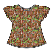 WYNN SHORT SLEEVE FLUTTER SHIRT - BAMBOO - PRE ORDER