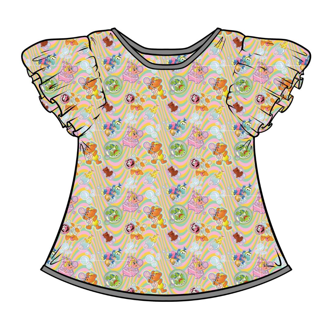 WYNN SHORT SLEEVE FLUTTER SHIRT - BAMBOO - PRE ORDER