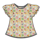 WYNN SHORT SLEEVE FLUTTER SHIRT - BAMBOO - PRE ORDER