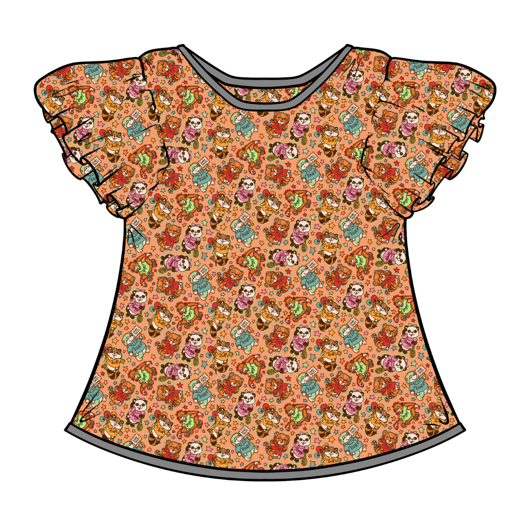 WYNN SHORT SLEEVE FLUTTER SHIRT - BAMBOO - PRE ORDER