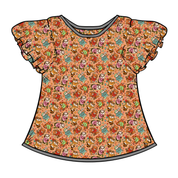 WYNN SHORT SLEEVE FLUTTER SHIRT - BAMBOO - PRE ORDER