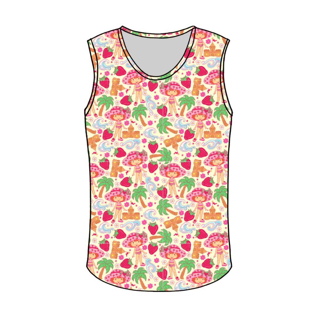 Strawberry Summer - Dude Sleeveless Tank - Knit - PRE ORDER