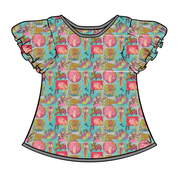 WYNN SHORT SLEEVE FLUTTER SHIRT - BAMBOO - PRE ORDER