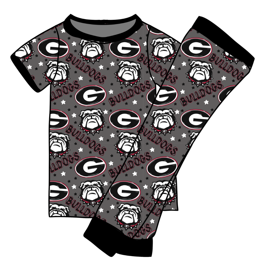 Dawgs - Cozi Short Sleeve Pajama Pants Set - Bamboo - (Ready to Ship)