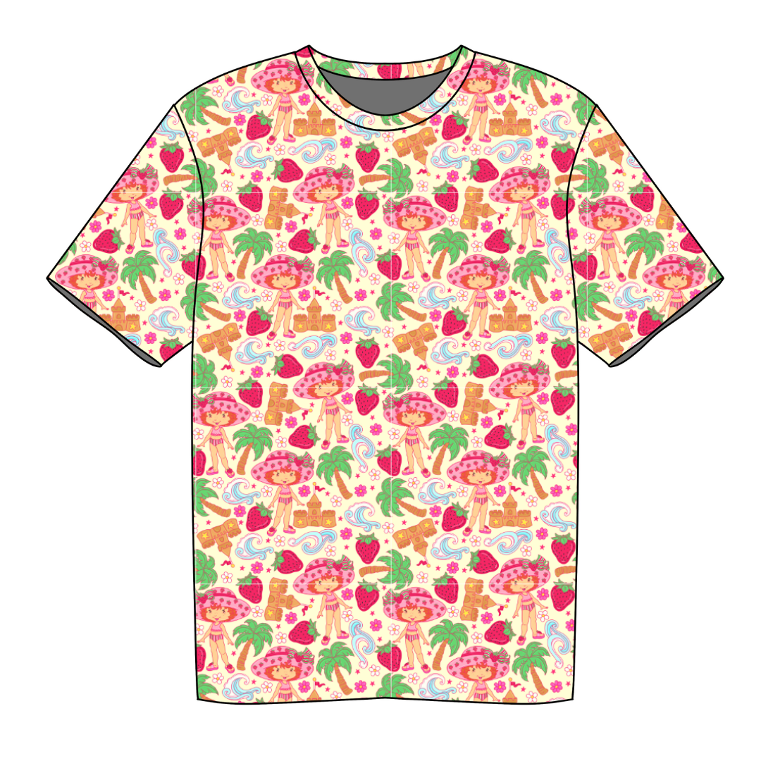 Strawberry Summer - Dapper Short Sleeve Shirt - Knit - PRE ORDER