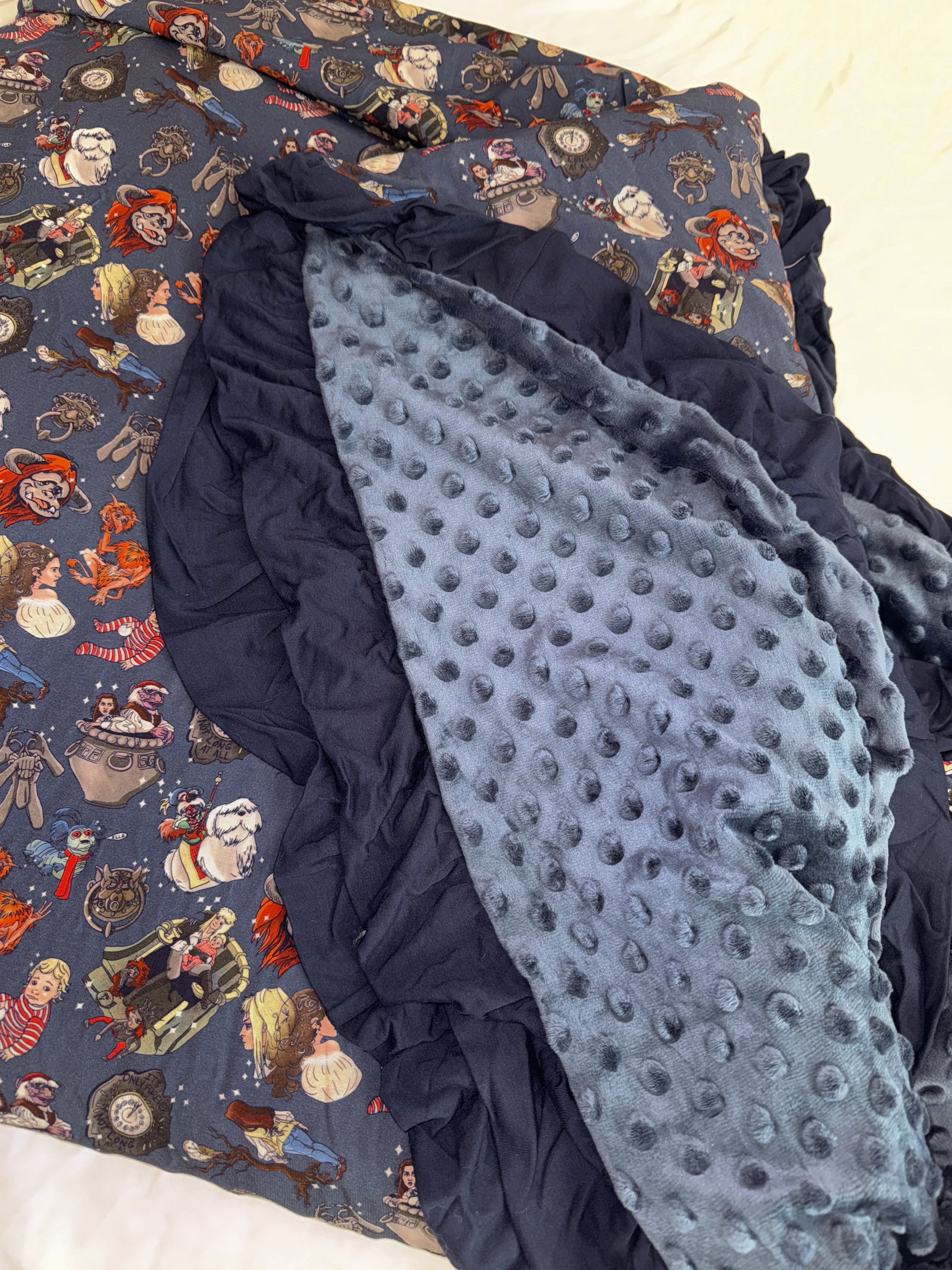 The Babe - Nest Ruffle Trim Blanket - Bamboo - Ready to Ship - 57.5x80