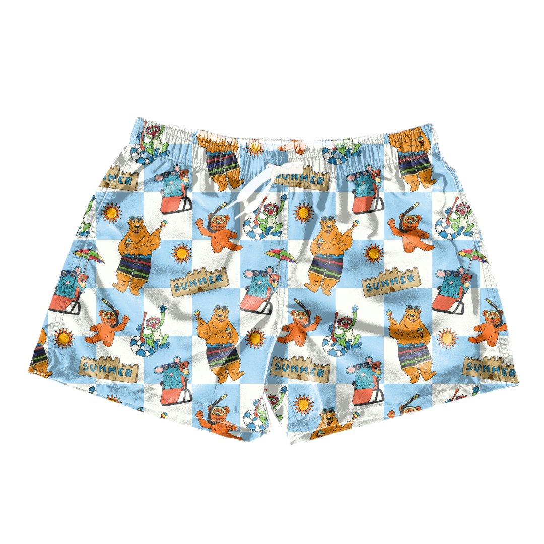 Bear in the Big Summer House - Swim Trunks - (Ready to Ship)