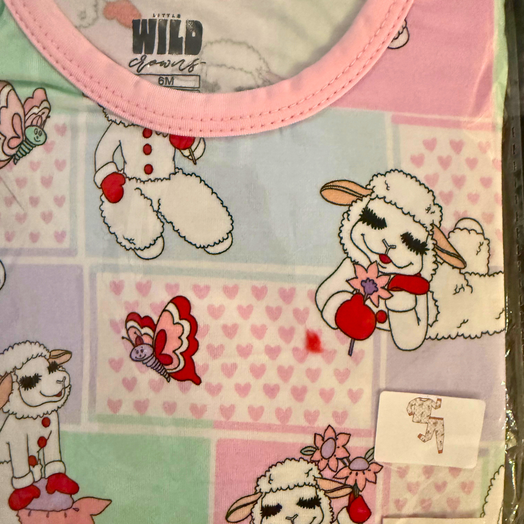 Lamb - Slumber Long Sleeve Pajama Pants Set - Bamboo - Ready to Ship - 6M