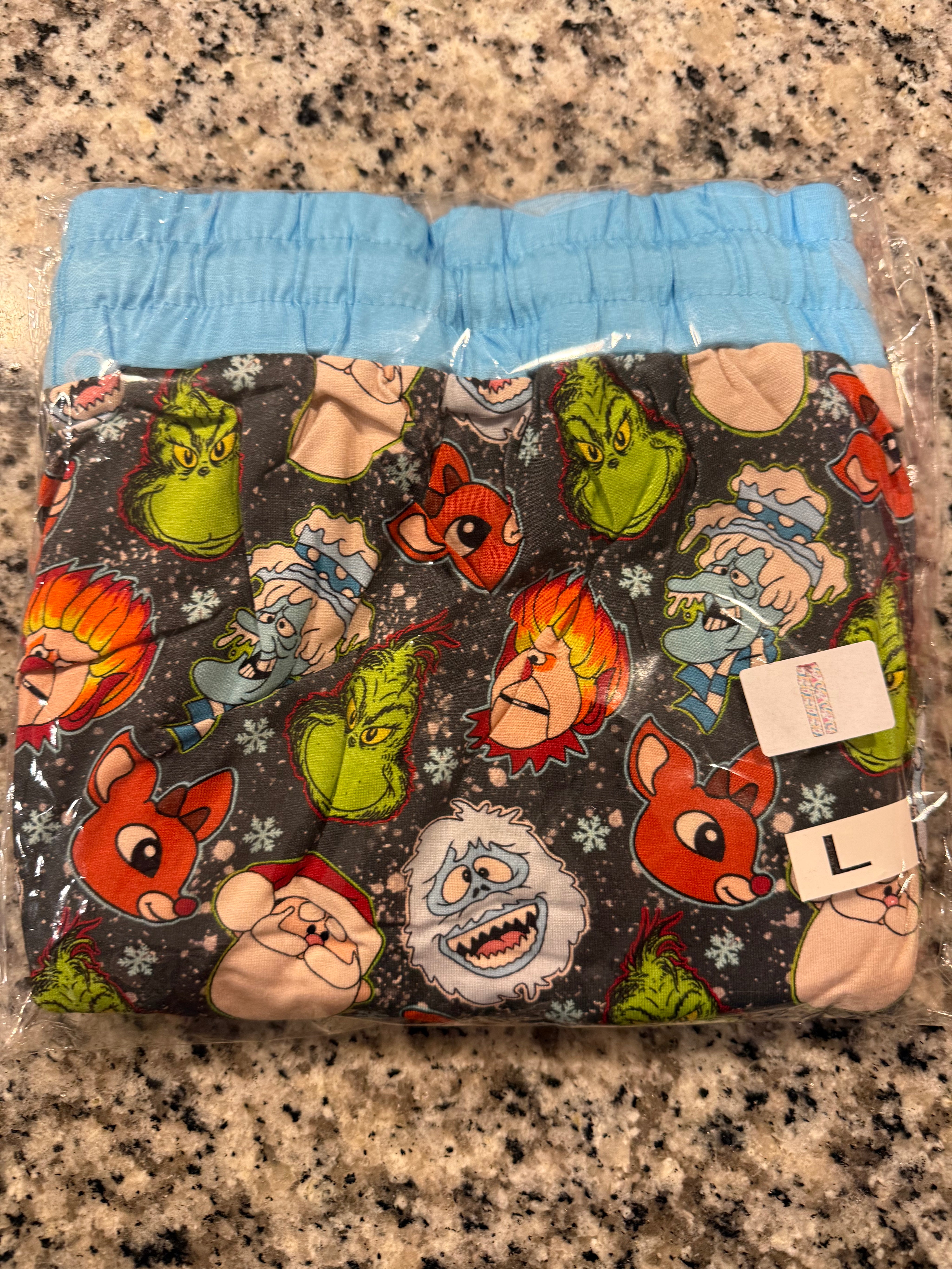 90's Xmas - Mellow Relaxed Pajama Pants - Bamboo - Ready to Ship - LARGE