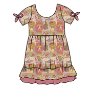 KIDS SERENITY SHORT SLEEVE LOUNGE DRESS - BAMBOO - PRE ORDER