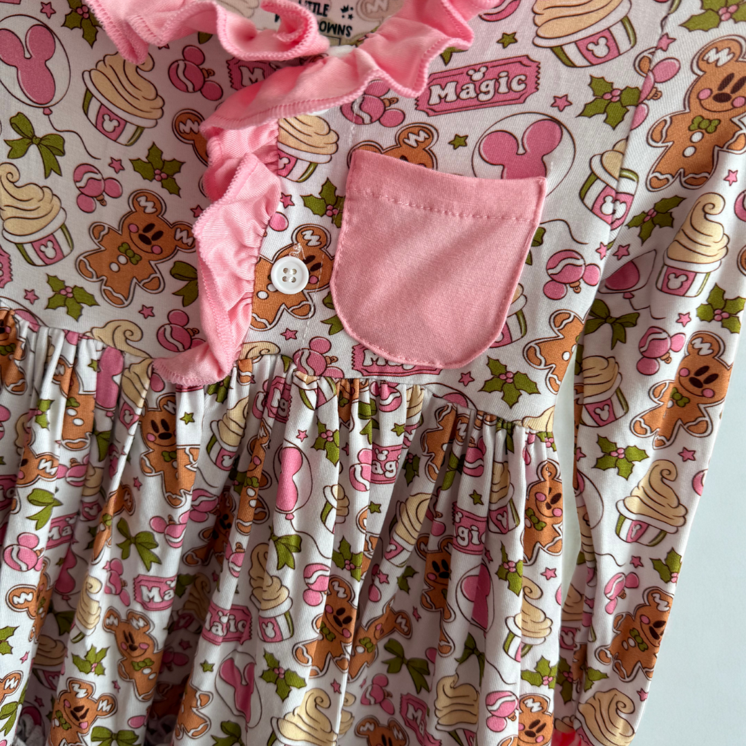 GIRLS LOVEY LONG SLEEVE LOUNGE DRESS - BAMBOO - READY TO SHIP - VIEW ALL